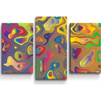 Obraz Sablio Obraz - 3-dílný Barevné skvrny - 75x50 cm