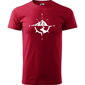 Sablio Tričko s potiskem Cestování je cíl - červené 2XL