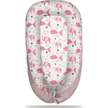 Hnízdečko pro miminko Sablio Hnízdečko pro miminko Sloni, rybičky, srdíčka a mráčky