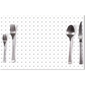 prostírání Sablio Prostírání Srdíčka na bílé: 40x30cm