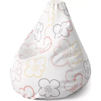 Sedací pytel Sablio Sedací vak Pear Dětské kvítí - 70 x 95 x 15 cm