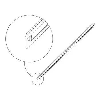 Těsnění pro pravý dolní boční profil sprchového boxu Aurlane DE115