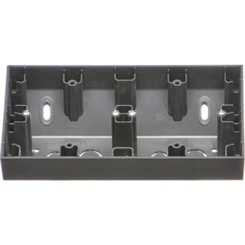 Elektroinstalační krabice Krabice pro povrchovou montáž rohová, 2 násobná, Simon 55 TPNR2/116, grafitová