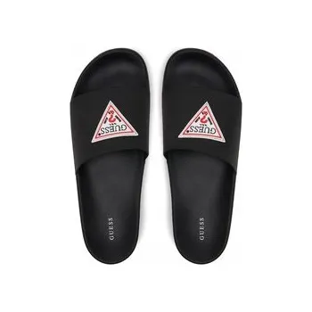 Pánské pantofle GUESS ORIGINÁLNÍ ČERNÉ NAZOUVÁKY S NÁPISEM VEL. 40