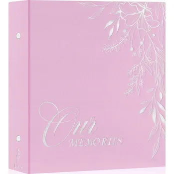 Fotoalbum FOTOALBUM VELKÝ LÁTKOVÝ RŮŽOVÝ NA 600 FOTEK 34X31.5X6 CM