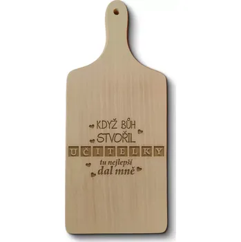 Kuchyňské prkénko Sablio Prkénko Když Bůh stvořil učitelky