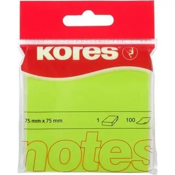 Blok Kores Samolepicí bločky 75x75 - zelené