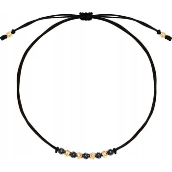 Náramek Šňůrkový náramek | stříbro pozlacené 925 hematit