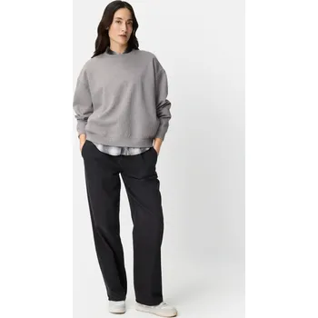 Dámská mikina MIKINA CAMEL ACTIVE SWEAT GREY MELANGE CHECK