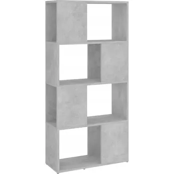 Knihovna Regál VidaXL 24 x 124,5 x 60 cm, světle šedý beton