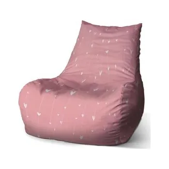 Sedací vak Bean Asymetrická srdíčka: 100 x 90 x 45 cm