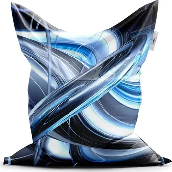 Sedací pytel Sablio Sedací vak Modrá abstrakce - 200x140 cm