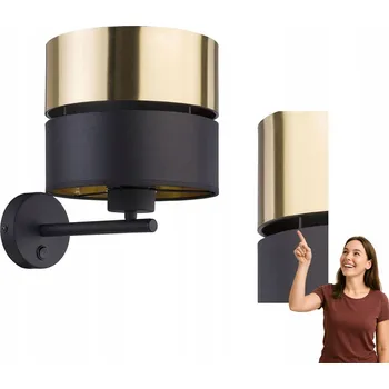 Nástěnné svítidlo Nástěnné svítidlo TK LIGHTING HILTON 4344 ČERNÁ / ZLATÁ