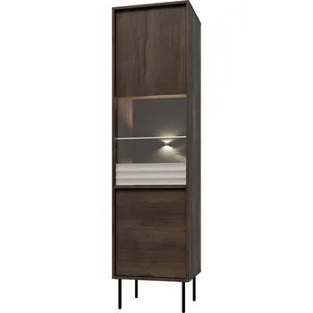 Knihovna Restol Vitrína Ebro 2 LED osvětlení: Včetně LED osvětlení