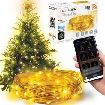 Vánoce Vánoční osvětlení na stromeček Ledlumen do interiéru 10 m, 51 - 100 světýlek