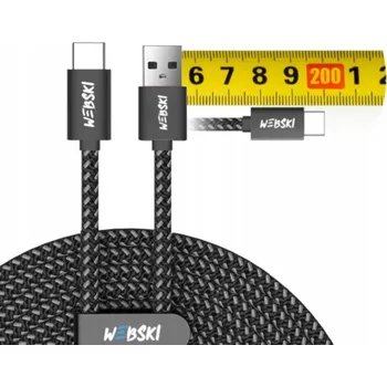 Datový kabel Kabel USB - USB typ C Webski 2 m černý