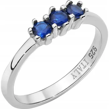 Prsten KRÁSNÝ STŘÍBRNÝ PRSTÝNEK ryzost 925 s Granátovými Zirkony, vel. 11