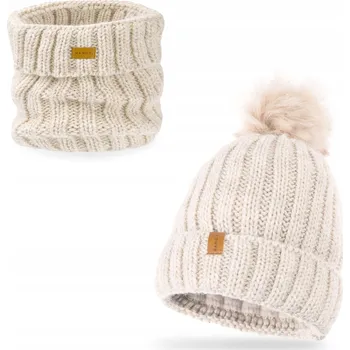 Čepice NANDY Dětská Sada Nákrčník Čepice s Fleecem