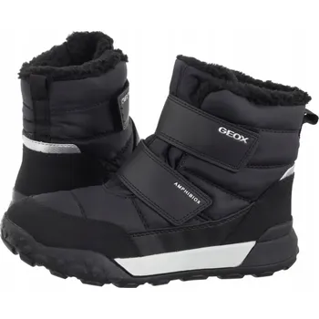 Dívčí obuv Dětské sněhule Geox J Trekkyup B ABX F Black J46MBF Černé