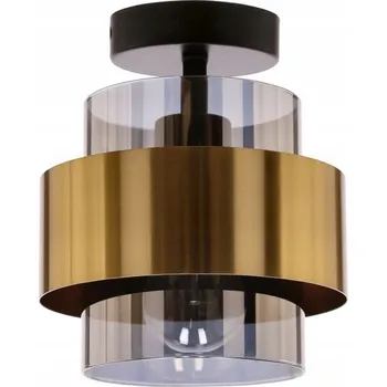 CANDELLUX Spiega stropní svítidlo černé+mosazné 1x60W E27 stínidlo kouřové 31-