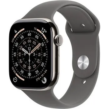 Chytré hodinky Apple Watch Series 11 GPS + Cellular 42mm Přírodní titan se skálově šedým sportovním řemínkem - M/L MF8N4MP/A