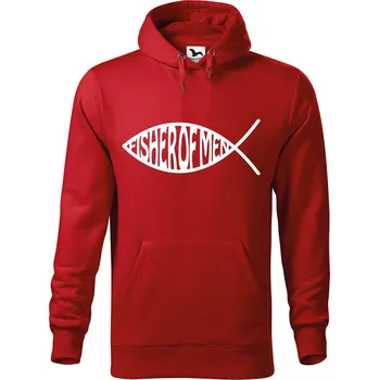 Pánská mikina DOBRÝ TRIKO Pánská mikina s potiskem Fisher of men Velikost pánské mikiny: S, Barva: Červená