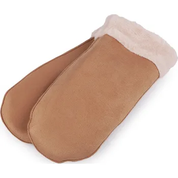 Rukavice Dámské zimní rukavice palčáky, střední, 1 béžová velbloudí