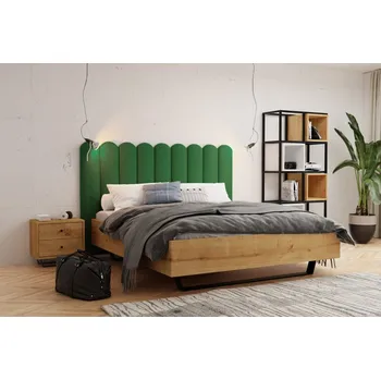 Předsíňová stěna Čalouněný nástěnný panel plot 20 x 70 x 5 cm lahvově zelená