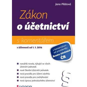Kniha Zákon o účetnictví - Ing. Jana Pilátová