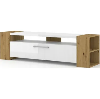 Komoda TV stolek / komoda LIVIA 160 artisan / bílý lesk