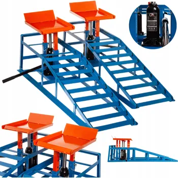 Nakládací rampa pro vozidlo Nájezdové rampy Cata s hydraulickým zvedákem 2500 kg, 2 ks