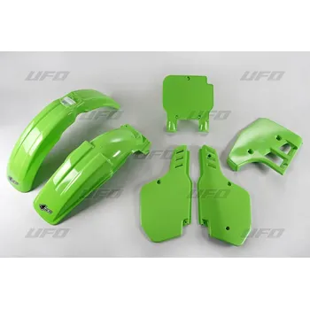 UFO kompletní sada plastů KAWASAKI KX 125 89, barva zelená (KA197E026) (UFO kompletní sada plastů KAWASAKI KX 125 89, barva zelená (KA197E026))