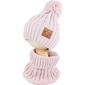 Čepice Zateplená dětská zimní souprava čepice + nákrčník