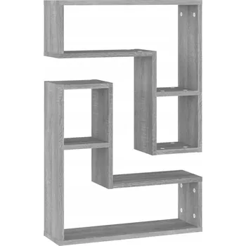 police Nástěnné police, 2 ks, šedý dub sonoma, 50x15x50 cm