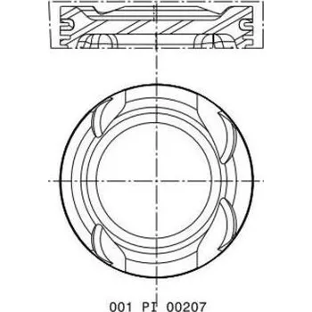 Motor automobilu Píst MAHLE 001 PI 00207 000