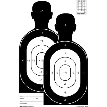 Terč na sportovní střelbu Terč policejní COMBAT - redukce na 18,5 m