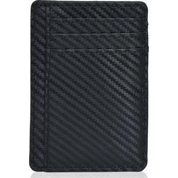 Peněženka Pánská dámská peněženka tenká kožená malá černá