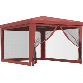 Stan Stan s 4 stěnami ze síťoviny, červený, 3x4 m, HDPE