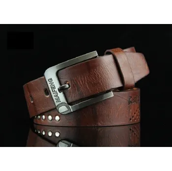 Opasek Pánský pásek L338 tmavě hnědá