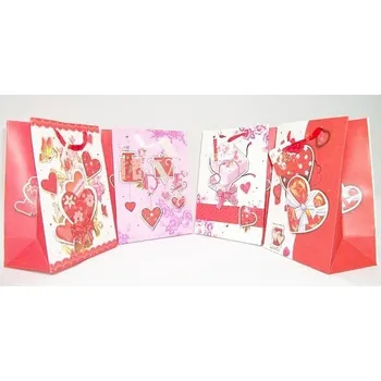 Obraz Papírová taška 18 x 23 cm srdíčka 12 ks 9053