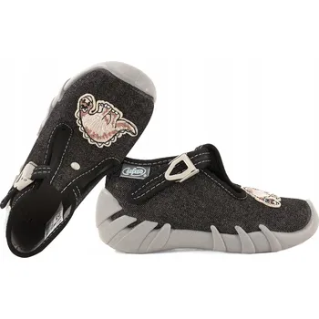 Dívčí obuv BEFADO 110P512N TEXTILNÍ CHLAPECKÉ DOMÁCÍ PAPUČE PAPUČE 23 Černá