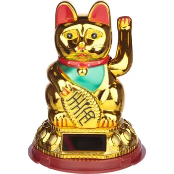 Vrták SOLÁRNÍ japonská KOČKA PRO ŠTĚSTÍ XL MANEKI NEKO 11 cm