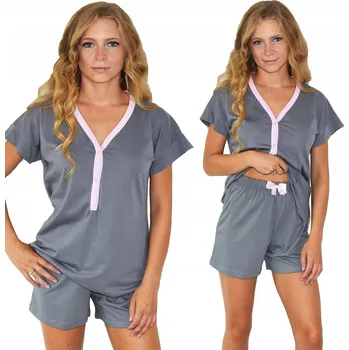 Dámské pyžamo Born2rest dámské pyžamo bavlna šedé velikost S