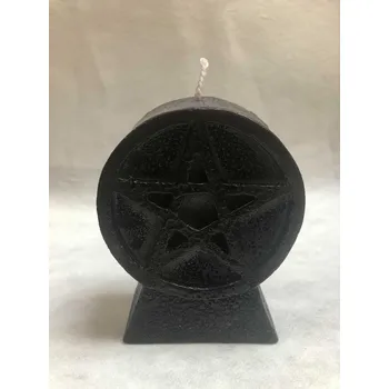 Svíčka Svíce pentagram - černý