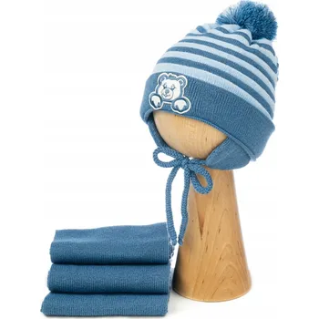 Čepice Zimní kojenecká čepice a šála, velikost: 3-6 měsíců