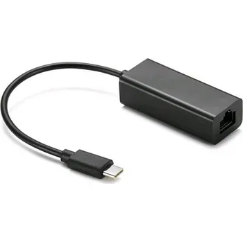 Datový kabel C-TECH Adaptér Type-C na LAN, M/F, 15cm CB-AD-CM-RJ45F