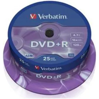 Optické médium VERBATIM 43500 DVD+R (25-Pack Spindle)