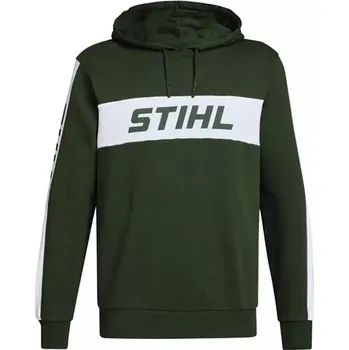 Pánská mikina Mikina COLORBLOCK SLEEVE zelená STIHL (042140013) (Zeleno-bílá barevná mikina s kapucí pro muže i ženy. Na hrudi a na pažích je velké zelené logo STIHL. Mikina je vyrobena ze 100% bavlny a z vnitřní strany je počesaná, aby se pohodlně nosila.)