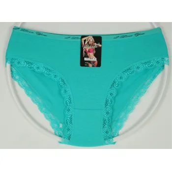 Kalhotky ELEVEK Bavlněné kalhotky s kraječkou K74 Velikost: L, Barva: zelená