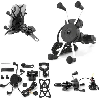 Řídítka BIKETEC rukojeť/montáž motocyklový typ RAM XL USB s nabíječkou USB na telefon montovaný na řidítka nebo zrcátko (BIKETEC rukojeť/montáž motocyklový typ RAM XL USB s nabíječkou USB na telefon montovaný na řidítka nebo zrcátko)